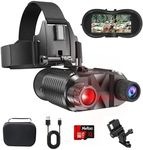 Night Vision Goggles, Night Vision Binoculars, Digital Infrared Goggles with Screen for Viewing 984ft/300m in 100% Darkness,FHD 4K Video for Hunting & Surveillance