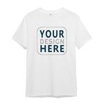 Khaos Regular Fit Customised T Shirt For Men Personalised Name And Photo Image Tshirts White Round Neck Half Sleeve -(Cus-Men-White-Ydh-M)