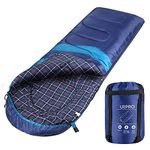 URPRO Sleeping Bag, 1.6kg Flannel Envelope Sleeping Bag Unfolded Size is : 220 X 75 cm with 3 Season Sleeping Bag Cover Winter, Spring, Autumn, for Traveling, Camping, Hiking, Outdoor Activities