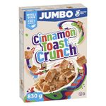 CINNAMON TOAST CRUNCH - JUMBO SIZE PACK - Cereal Box, 830 Grams Package of Cereal, Cinnamon Flavour