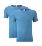 Heatwave® Pack of 2 Men's Thermal T Shirt, Warm Underwear Baselayer Thermals, X Large Blue