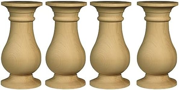 Osborne House of Wood Coffee Table Leg in Knotty Pine Wood (Set of Four), Replacement Wood Table Legs for Coffee Table, Farmhouse Table Legs, Unfinished Table Legs are Sanded & Ready for Staining