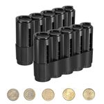 MEISO Pack of 2 Coin Dispenser Coins, Coin Box for Change Storage, Coin Dispenser, Compact Coin Holder with 5 Coin Sorters, for Taxis, Buses, Restaurant, Amusement Park Seller