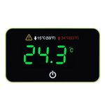 Fish Tank Digital Thermometer Digital Aquarium Thermometer LED Display Stick-on Fish Tank Thermometer Default HI/LO Alarm Cordless Tank Temperature Sensor with LED Touch Screen