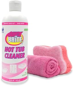 Quick N Brite Heavy Duty Hot Tub Cleaner Kit - Non-abrasive Cleaning Gel with Sponge and Cloth, 16 oz. (Packaging May Vary)