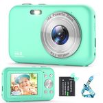 Digital Camera, FHD 1080P 44MP Kids Camera, Portable Compact Digital Camera with 16X Digital Zoom, New Models Rechargeable Camera for Kids Teenagers Beginners Adults Boy Girl (Green)