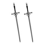 2 Pcs Sword Hair Pins, Hair Stick Metal, Headdress Chinese Style Hair Accessories for Girls, Elegant Women Hair Chopsticks Vintage Simple for Bun Chignon Decorative Hair Holder (Black)