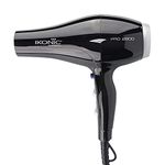 Ikonic Pro 2800+ Hair Dryer, Black | Professional | Brushless DC Motor | Low Noise Function| Lightweight Design| Interchangeable Nozzle| Diffuser Attachment| Versatile Heat and Speed Setting| 2600 W