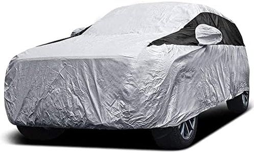 Titan Premium Multi-Layer PEVA Car Cover for Mid-Size SUV 188-206". Waterproof, UV Protection, Anti-Scratch Protective Lining, Driver-Side Zippered Opening. Fits Explorer, Grand Cherokee and More.