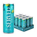 SERVED Margarita Cocktail, 8% ABV, Premium Bar Quality Cocktails, Pre-Mixed & Ready To Drink, 12 x 250ml Cans