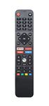 TIZOQ Remote Control Compatible for Nokia & Motorola TV with Voice Supported - Please Match The Image with Your Old Remote Before Placing The Order (Black)