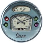 Nostalgic-Art Vespa-Speedometer-Gift Idea for Scooter Fans, Large Kitchen Clock, Vintage Design for Decoration, Diameter 31 cm