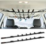 Roylvan 2 Pack Vehicle Fishing Rod Holder for Car, Fishing Pole Car Rack 5 Rods Capacity, Adjustable 30 to 54 Inches Horizontal Car Roof Fishing Pole Storage Carrier Belt for SUV, Truck and Van, Gray