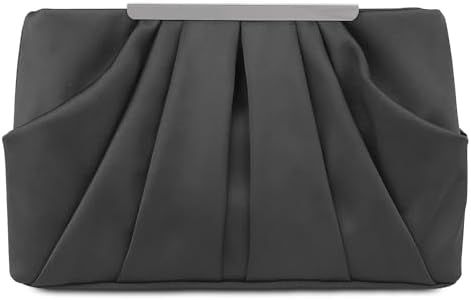 ROSA&ROSE Satín Bolsa de Noche Mujer Elegante Bolso de Embrague Bolso de fiesta Bolsa de Cadena de La Boda