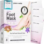 Award-Winning Foot Peeling Mask - Dr. Pedicure Foot Peel Masks (4 Pairs, Unscented) - Moisturizing Foot Masks That Remove Dead Skin, Exfoliating Foot Mask for Dry Cracked Feet, Feet Peeling Mask