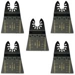 Pack of 5 x 65mm Wide Coarse Oscillating Multi Tool Blades/Wood Cutter Saw Blades Set Compatible with Dremel Fein Multimaster Makita Stanley Worx Dewalt Multi Tool Etc Oscillating Multitool Blade