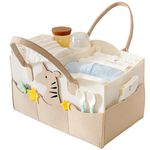 MOM CARE Non Woven Baby Diaper Storage Organizer Nappies Bag For Mother Stylish Storage Bag For All Newborn Baby Products Nursery Basket -Brown