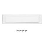 Internal Letterbox Draught Excluder 13.5 Inch (34.2cm) PVC Draught Letter Plate Seal Letter Box Flap - Prevents Draughts Coming Through The Letter Box - for Wooden or uPVC Doors - White with Flap