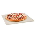 LEVIVO pizza stone for oven & grill made of heat-resistant cordierite, for baking pizza, tarte flambée, bread and more, ideal for home 30 x 38 x 1.5 cm