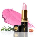 𝗘𝘀𝘀𝗲𝗻𝗰𝗲 𝗼𝗳 𝗔𝗿𝗴𝗮𝗻 Moisturizing Long Lasting Pink Frosted Lipstick with 100% Organic Argan Oil, Shea Butter & Aloe Vera - Pink Luster
