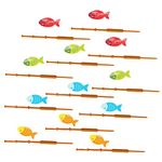 MAGICLULU 12pcs Cupcake Fishing Rod Decoration Pocket Fishing Rod Mini Fishing Rod Mini Paper Cups Cupcake Toppers Fishing Cupcake Toppers Cake Decorations Cake Small Decors Party Cake Picks