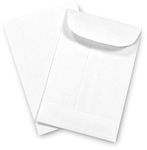 500 Guardian #4 Paper Coin Envelopes - Blank Small Envelopes for Coins, Receipts, Stamps, Small Parts Storage, & More – 3" x 4-1/2" Cash Envelopes – Gummed Flap Gift Card Holder Envelopes