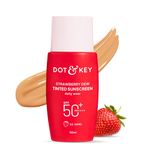 Dot & Key Strawberry Dew Tinted Sunscreen In-Vivo Tested SPF 50+ PA++++ With New-Age UV Filters, Brightens & Protects Skin, Ultra-light, Blends Easily, With Niacinamide, Natural Finish, Non-Sticky | 50ml