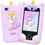 UCIDCI Kids Smart Phone Toys for Girls Ages 3-7 with Dual Camera - Kids Phone with Learning Games, Travel Toys with MP3 Music Player for Christmas, Birthday Gifts for 3 4 5 6 7 Year Old Boys