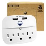 Cruise Power Strip USB Outlets - Non Surge Protection - Cruise Ship Approved