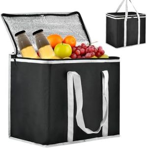 Soft Cool Bag 30L Cooler Bag Box Foldable, Thermal Food Delivery Bag, Large Insulated Picnic Lunch Bag, Cool Box, Grocery Shopping Bags, Cooling Bag for Camping BBQ Shopping Fishing Outdoor - OTYMIOW