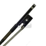 SKY 4/4 Violin Bow Satin Carbon Fiber Round Stick Mongolian Horsehair with Double Eye Fully-Line Abalone Inlay