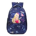 BEAUTY GIRLS -1523 Polyester Floral Printed Stylish Waterproof School/Collage/Picnic Bag-Standard Backpack For Girls & Women (32 Lit) Navy Blue Free Size