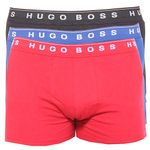 BOSS HUGO BOSS Men's 3-Pack Cotton Trunk, New Red/Blue/Black, X-Large