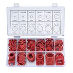 600 Pcs Fibre Washer Assorted Kit, Red Steel Paper Insulation Washer Assorted Set, 12 Sizes, with a Storage Box