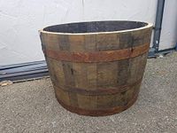 Oak Whisky Barrel Tub/Planter – Half Barrel