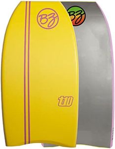 BZ BodyBoards - T-10 Progressive Series Bodyboard - HDPE Slick - Crescent Tail - PE Core - 8lb Deck ( Yellow, 42" )