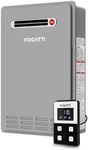 FOGATTI Natural Gas Tankless Water Heater - Outdoor Installation Up to 8.1 GPM, Gray Instant Hot Water Heater - Instagas Comfort 180S Series