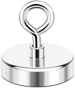 DIYMAG Strong Neodymium Fishing Magnets, 300 lbs(136 KG) Pulling Rare Earth Magnet High Power with Handle Diameter 1.97 inch(50mm) for Retrieving in River and Magnetic Fishing