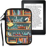 kwmobile Neoprene e-Reader Pouch Size 6" eReader - Universal eBook Sleeve Case with Zipper, Wrist Strap - Multicolor