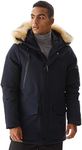 Molemsx Skiing Down Coats For Men, Men's Winter Jacket Warm Parka Puffer Jacket Winter Hiking Performance Golf Walking Lined Outwear Down Jacket for Cold Weather with Hood Navy S Regular
