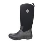 Muck Boots Women's Arctic Adventure Fleece Lined Waterproof Pull on Boot, Black, 4