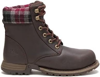 Caterpillar Women's Kenzie Steel Toe Work Boot, Bark, 7.5 M US