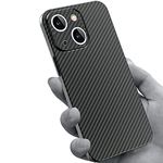 RIZZ Real Carbon Fiber iPhone 14 Case Slim Aramid Fiber Cover【Aviation Grade Material】 Ultrathin Phone Cases for Men Compatible Wireless Charging Drop Protection (for iPhone 14)