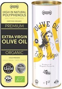 Apsogo Organic Extra Virgin Olive Oil – Greek High Polyphenols EVOO from Crete (1000ml) – Cold Pressed, Early Harvest, Premium Quality, Certified Organic