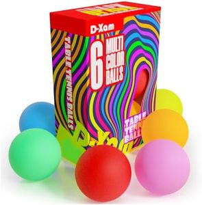 6 Pack Ping Pong Balls High Bounce 1 Star ABS Table Tennis Ball (Size 40+) Ideal for Beginner Craft Party School Activities Family Games Pets Cat Dog