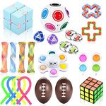 Fidget Toys Set,22 Pcs Sensory Fidget Toys for Kids and Adults,Squeeze Fidget Hand Toys Stress Relief Toys for Autism Special Needs,Kids Party Favors Gifts for Holidays or Birthdays.