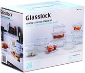 Glasslock Oven and Microwave Safe Tempered Glass Food Storage Set 26 Piece Set