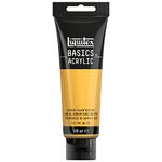 Liquitex Basics Acrylic Paint, Cadmium Yellow Deep Hue, 118 ml Tube