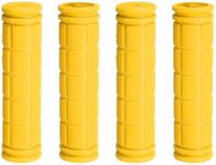 HARFINGTON 2 Pairs Bike Handlebar Grips Non-Slip Rubber Mushroom Bicycle Grips Fit 7/8" Handlebars for Mountain Road Foldable MTB BMX Scooter Cruiser Tricycle Wheelchair, Yellow