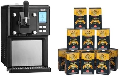 Cooks Professional Luxury Soft Serve Ice Cream Maker | 1.5L | Self-Cooling Compressor | Auto Cleaning | Digital Display | Perfect for Whippy Sundaes & Desserts | Includes 12 x 1L Luxury Jersey Mix